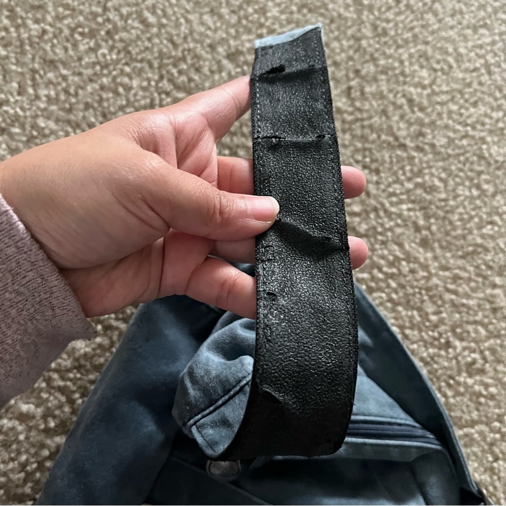 Ameri Bag | Healthy Back Bag Suede Blue Sling - image 3